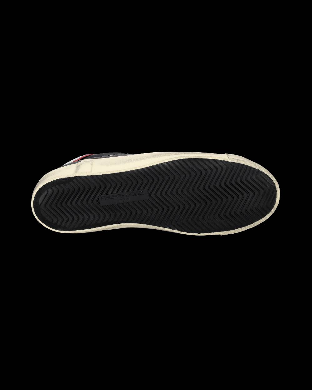 Philippe Model Sneakers Prsx da Uomo Nere e Rosse in Pelle Saldi Di Fabbrica
