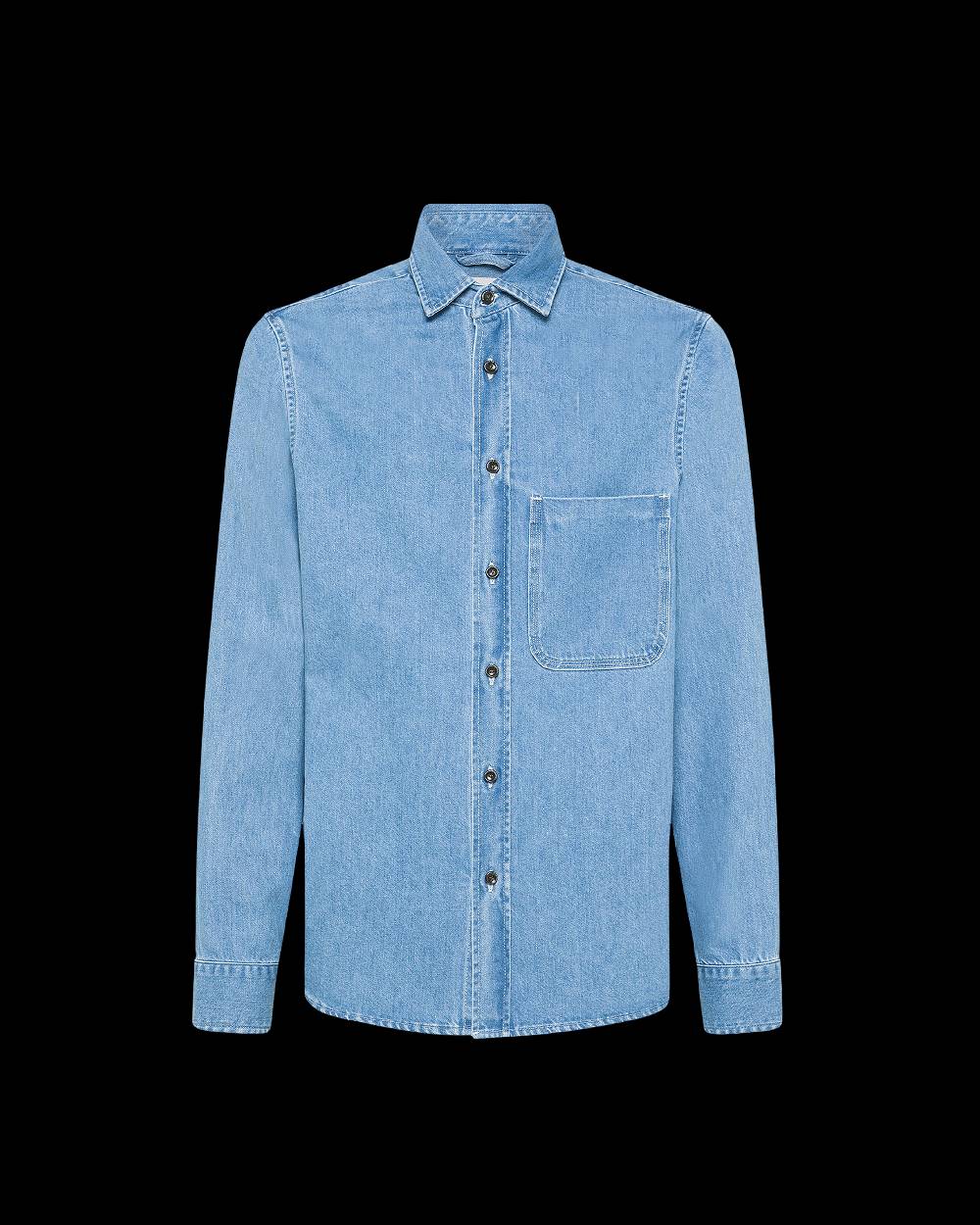 Philippe Model Denim Overshirt David da Uomo Azzurra in Denim Grande vendita
