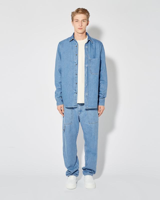 Philippe Model Denim Overshirt David da Uomo Azzurra in Denim Grande vendita