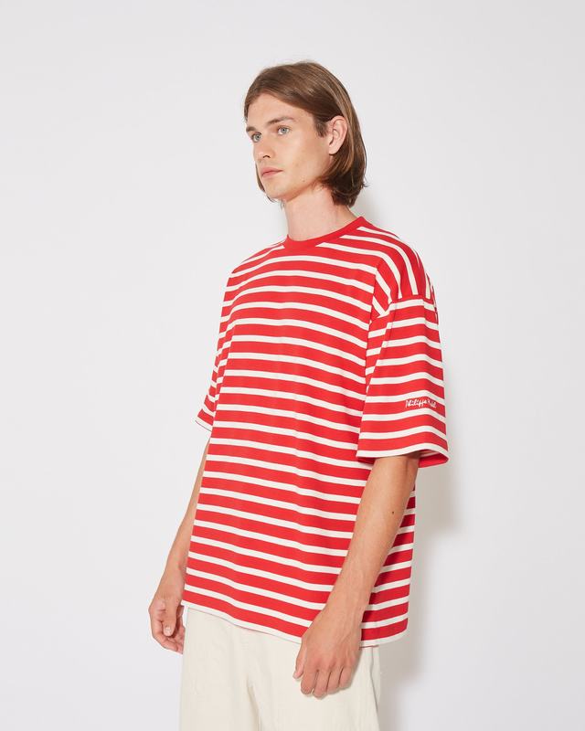 Philippe Model T-Shirt Maurice da Uomo Rossa in Cotone Offerta esclusiva