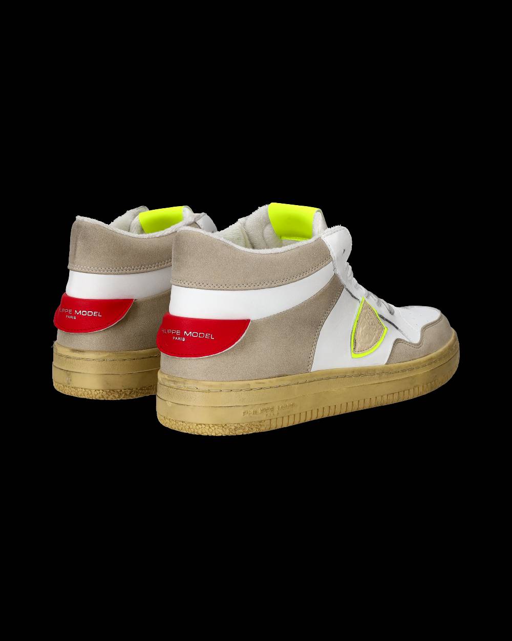 Philippe Model Sneakers Lyon da Uomo Bianche e Gialle in Pelle Riciclata Cyber Monday
