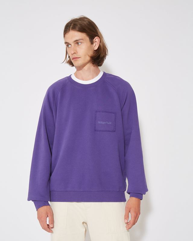 Philippe Model Felpa girocollo BERNARD da Uomo Viola in Jersey Offerta Pasqua