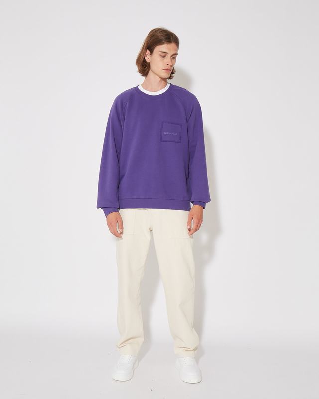 Philippe Model Felpa girocollo BERNARD da Uomo Viola in Jersey Offerta Pasqua