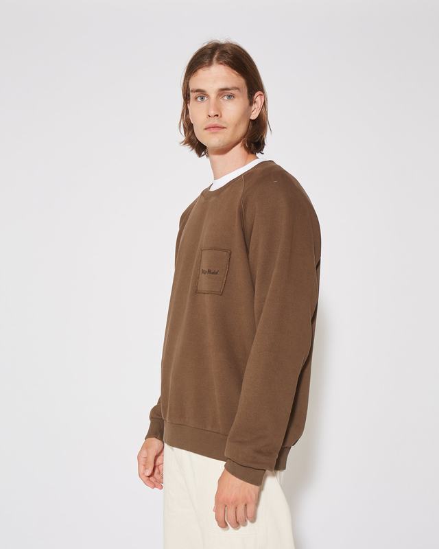 Philippe Model Felpa girocollo BERNARD da Uomo Marrone in Jersey Offerta Giorno del Papà
