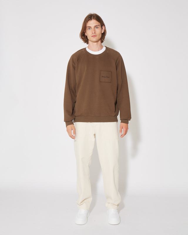 Philippe Model Felpa girocollo BERNARD da Uomo Marrone in Jersey Offerta Giorno del Papà