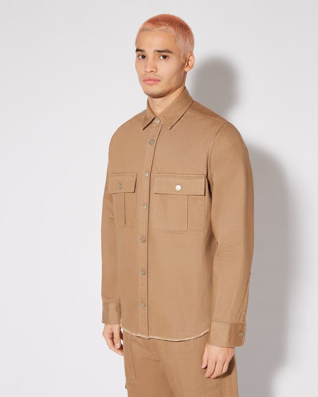 Philippe Model Camicia militare Dereck da Uomo Marrone in Cotone Offerta migliore