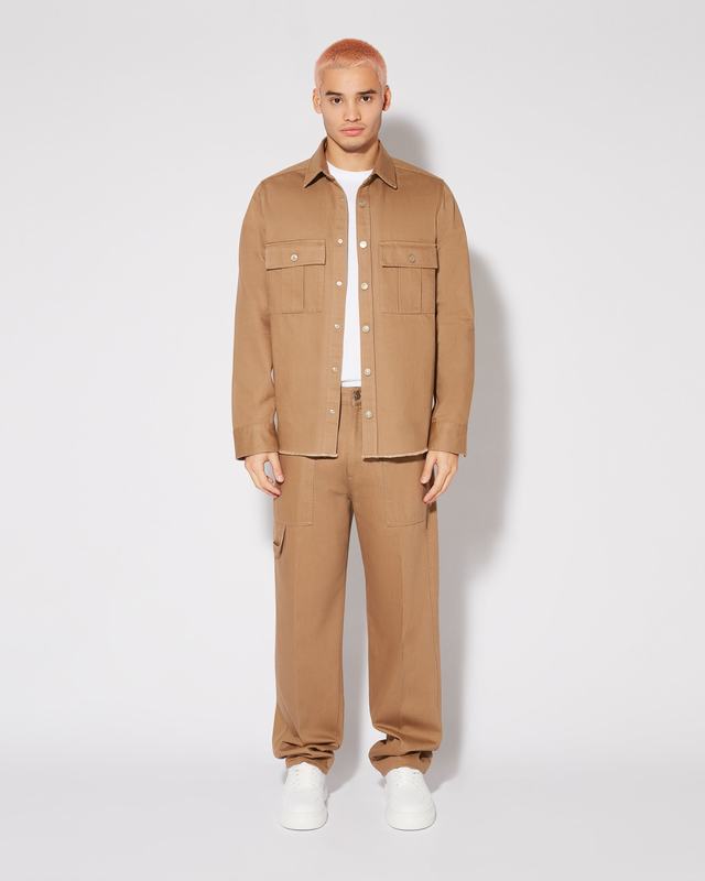 Philippe Model Camicia militare Dereck da Uomo Marrone in Cotone Offerta migliore