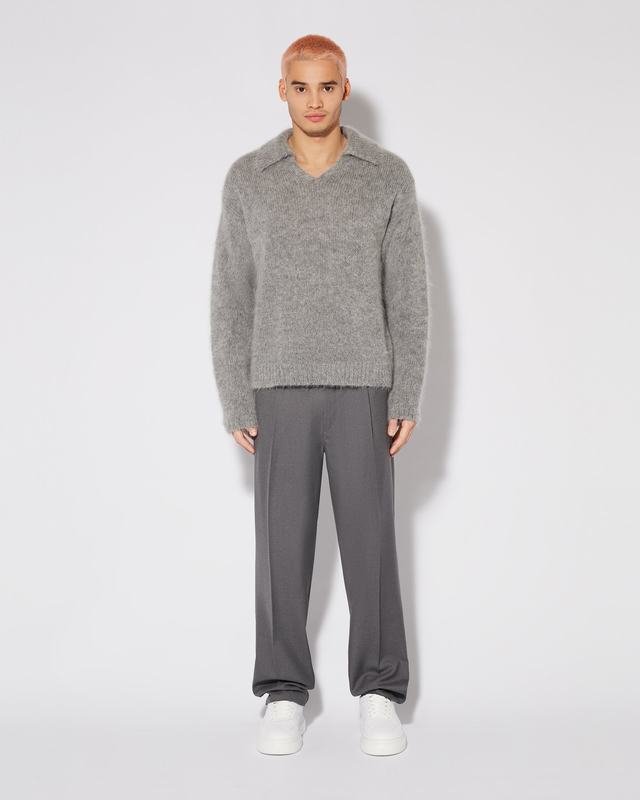 Philippe Model Pantaloni chino Claude da Uomo Grigi in Lana Offerta temporanea