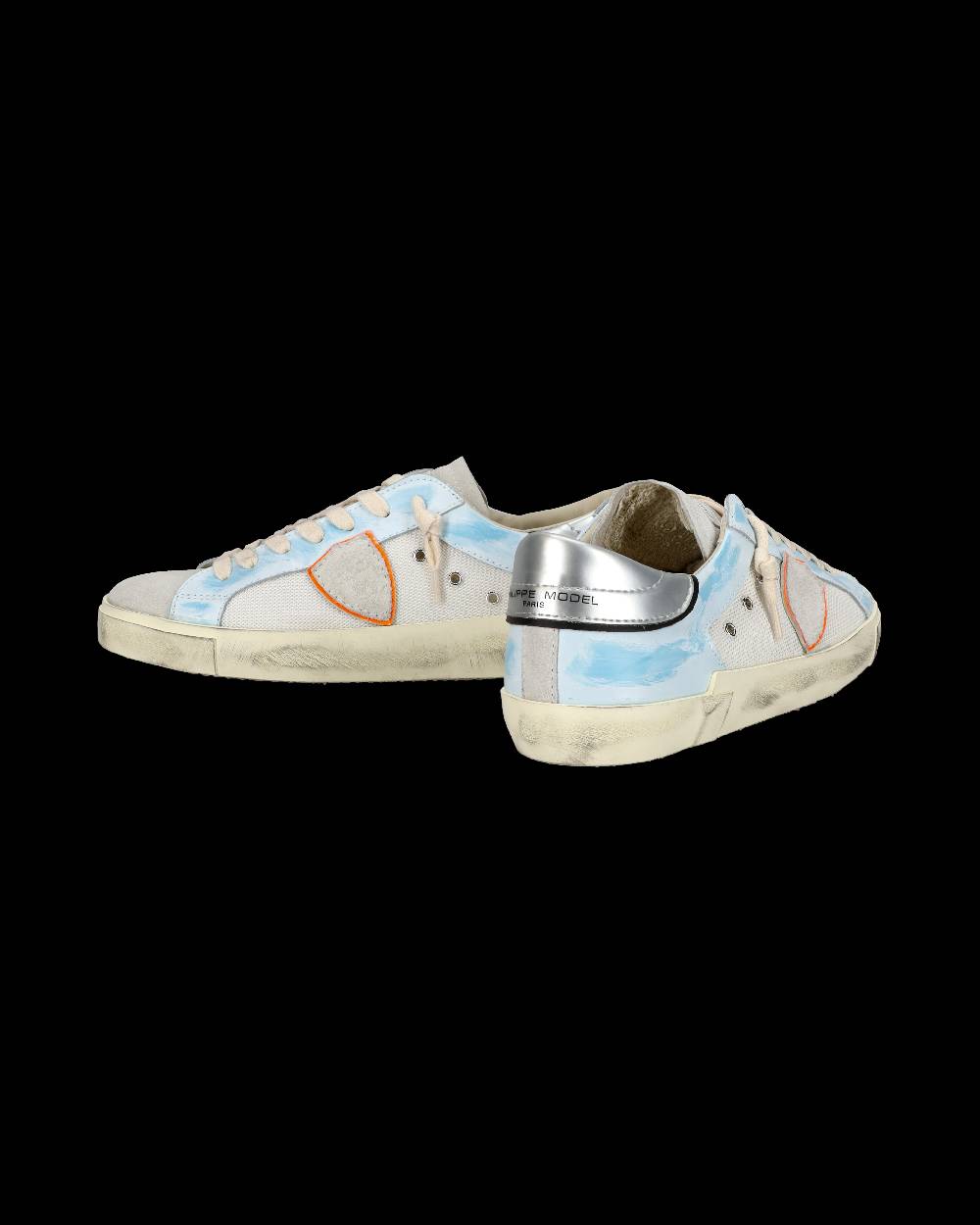 Philippe Model Sneaker casual Prsx da uomo in nylon e pelle - Azzurro e bianco Offerta settimanale