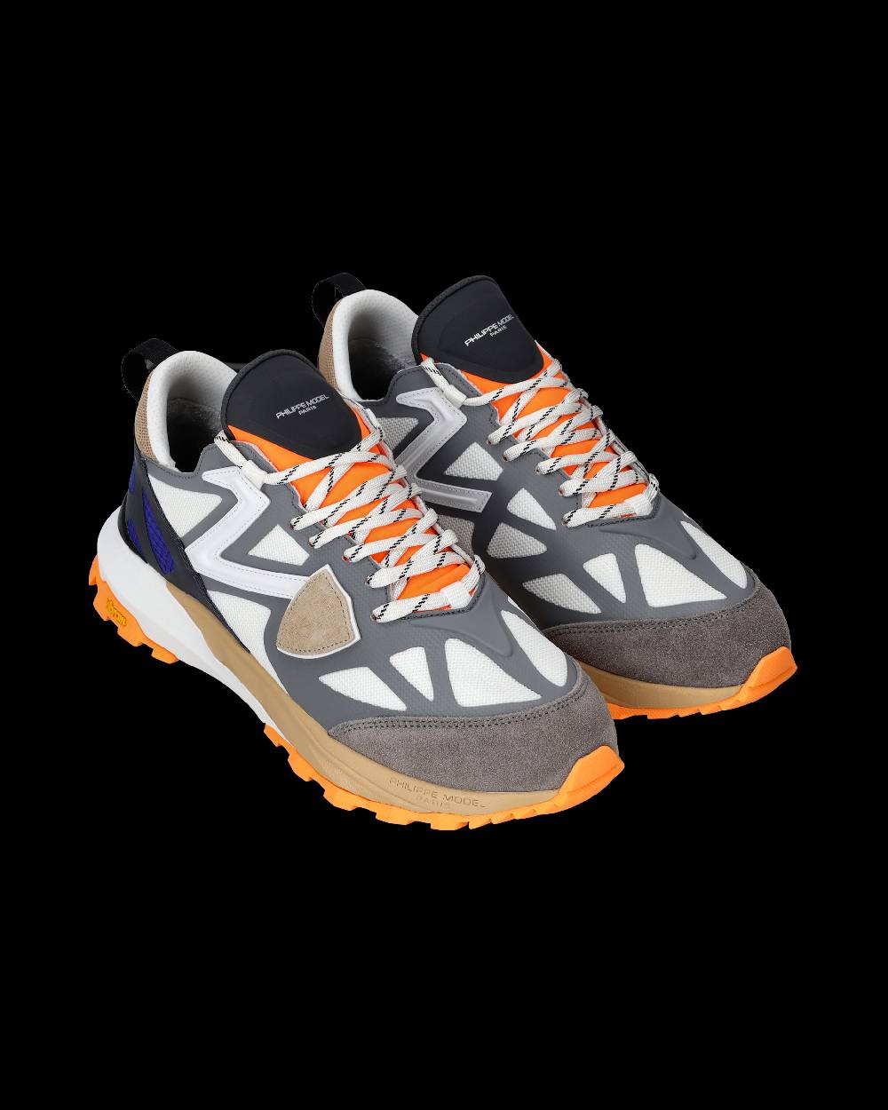 Philippe Model Sneakers Rocx da Uomo Grigie e Arancioni in Tessuto Tecnico Latest stili