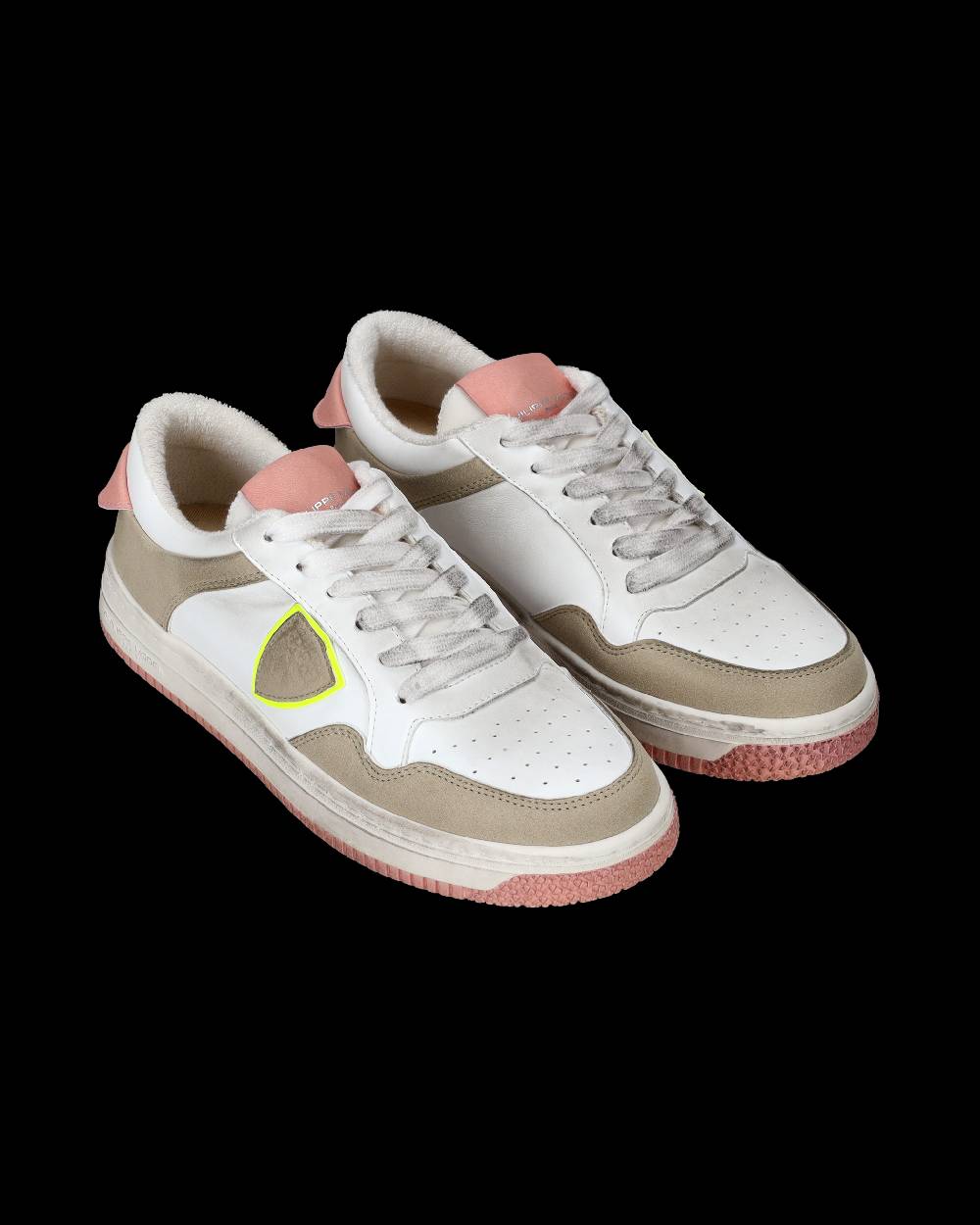 Philippe Model Sneakers Lyon da Donna Rosa in Pelle Riciclata Solo un giorno rimasto
