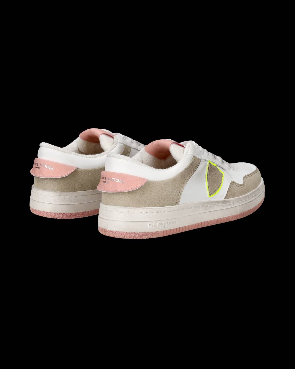 Philippe Model Sneakers Lyon da Donna Rosa in Pelle Riciclata Solo un giorno rimasto