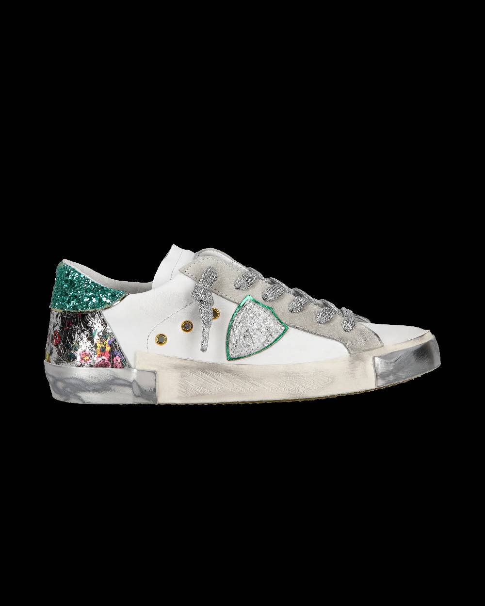 Philippe Model Sneaker casual Prsx da donna in pelle - Bianco e verde Super sconto