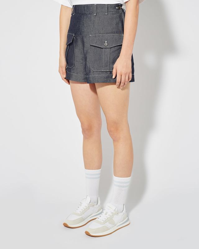 Philippe Model Jeans Bermuda Virginie da Donna Blu in Denim In vendita