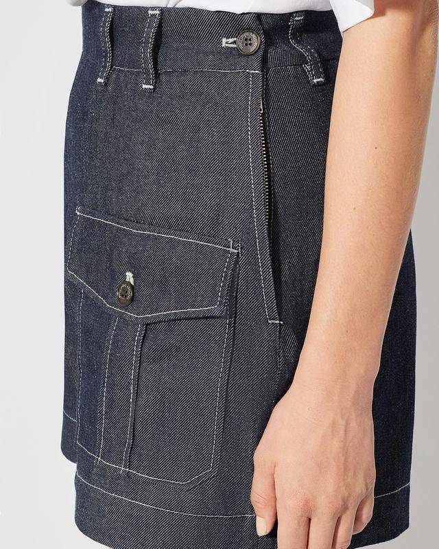 Philippe Model Jeans Bermuda Virginie da Donna Blu in Denim In vendita