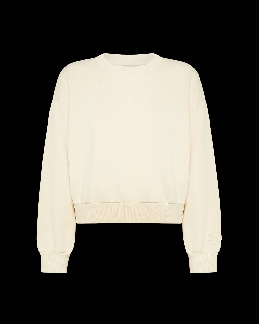 Philippe Model Felpa Cropped Beatrice da Donna Beige ecru in Jersey 50% di sconto per tempo limitato