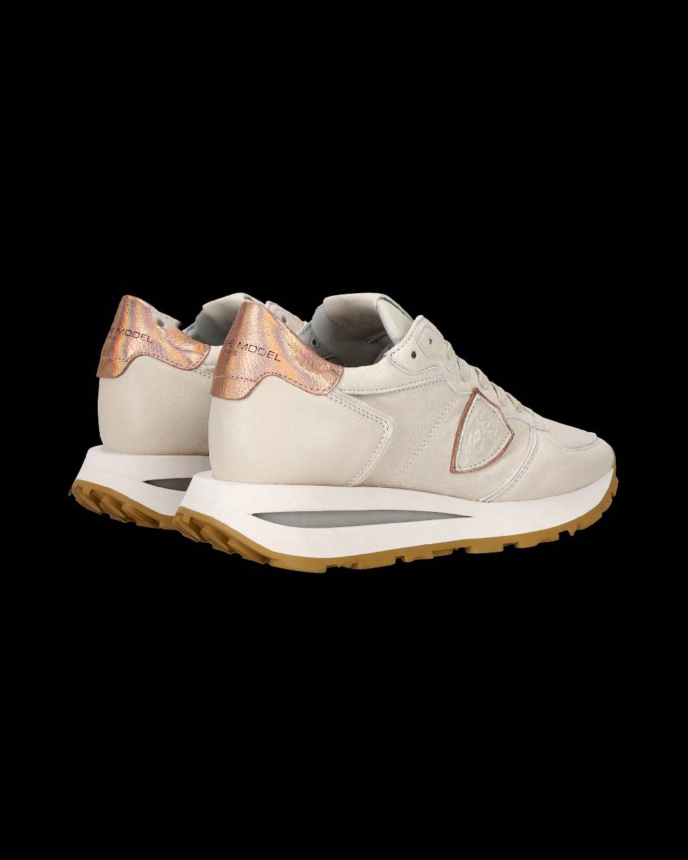 Philippe Model Sneaker basse Tropez Haute donna - beige e rosa Vendita