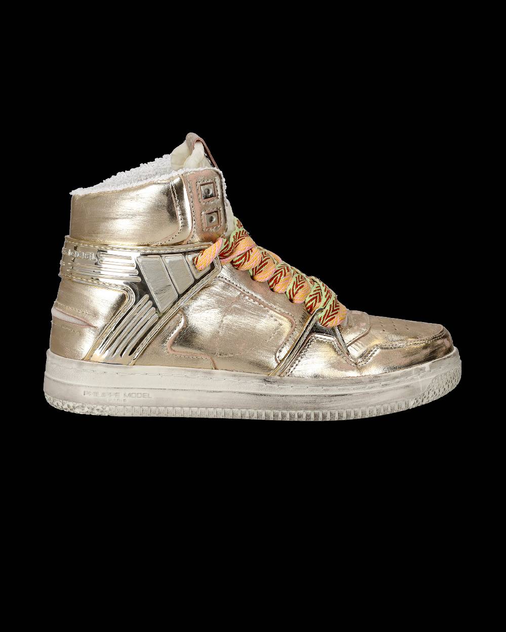 Philippe Model Sneakers Alte La Grande da Donna Platinium in Pelle Metal Consegna Veloce