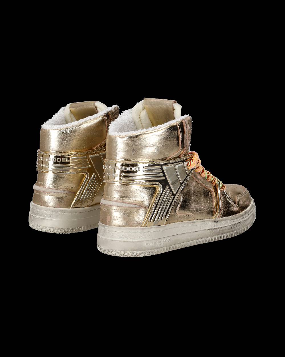 Philippe Model Sneakers Alte La Grande da Donna Platinium in Pelle Metal Consegna Veloce