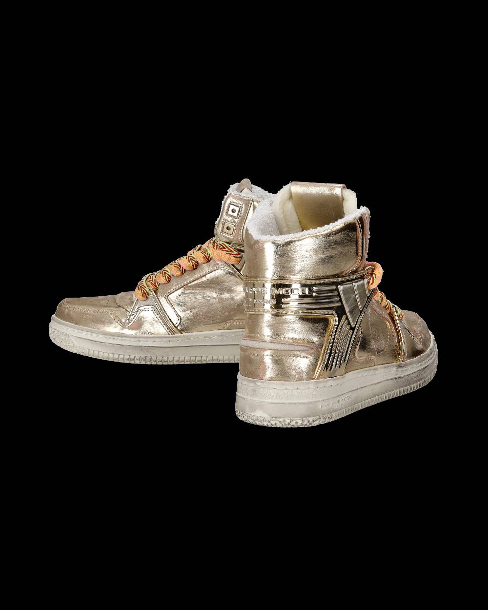 Philippe Model Sneakers Alte La Grande da Donna Platinium in Pelle Metal Consegna Veloce