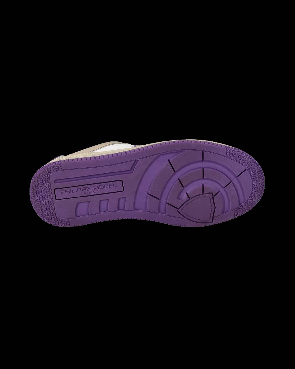 Philippe Model Sneakers Lyon da Donna Bianche e Viola in Pelle Riciclata Prezzo Ridotto