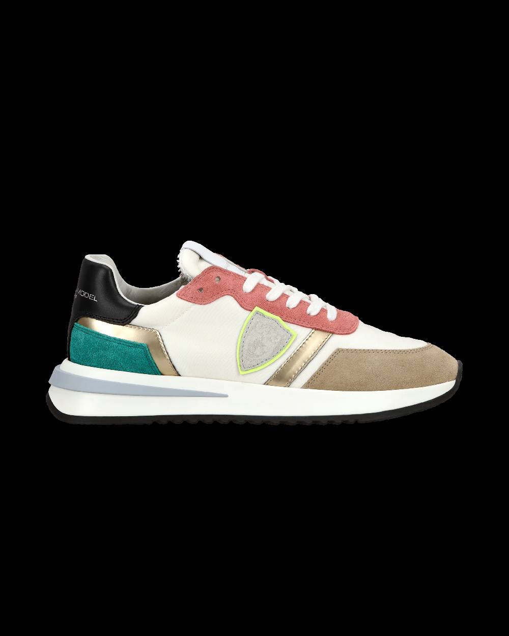 Philippe Model Sneaker casual Tropez 2.1 da donna in nylon e pelle - Bianco e multicolor Negozio online di fabbrica