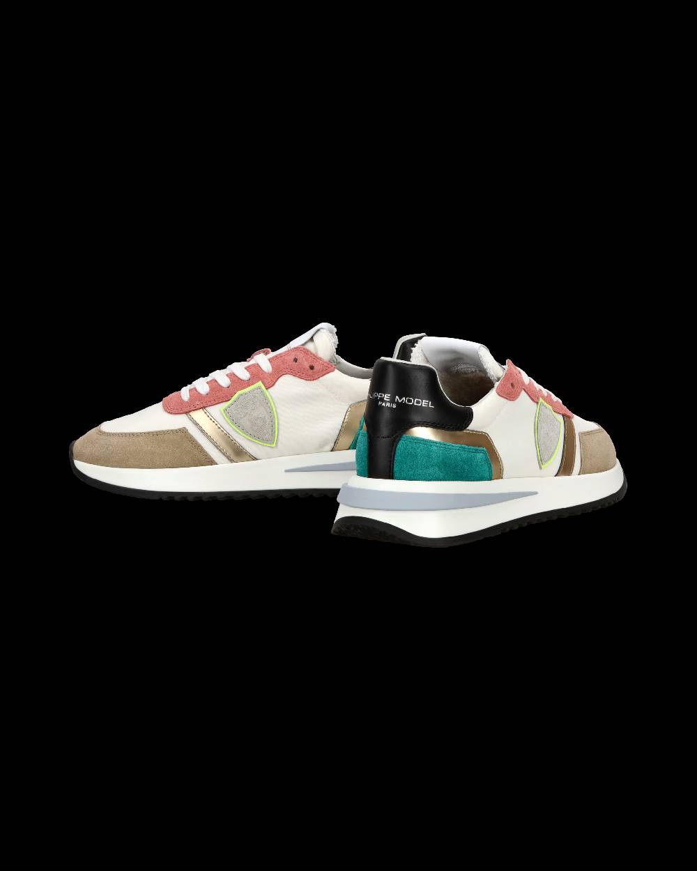 Philippe Model Sneaker casual Tropez 2.1 da donna in nylon e pelle - Bianco e multicolor Negozio online di fabbrica
