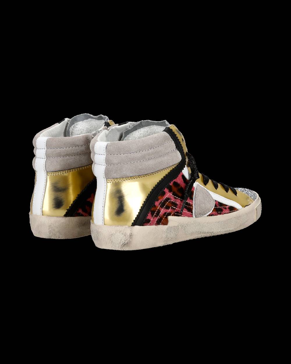 Philippe Model Sneaker casual Prsx da donna in nylon e pelle - Nero e argento Prezzo di fabbrica