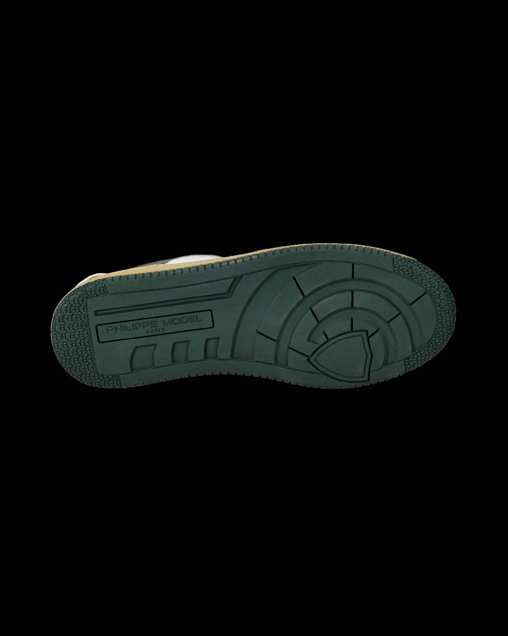 Philippe Model Sneakers Lyon da Uomo Bianche e Verdi in Pelle Riciclata Smaltimento dello stoccaggio