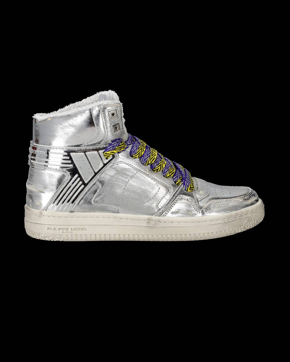 Philippe Model Sneakers Alte La Grande da Uomo Argento in Pelle Metal Latest fashion