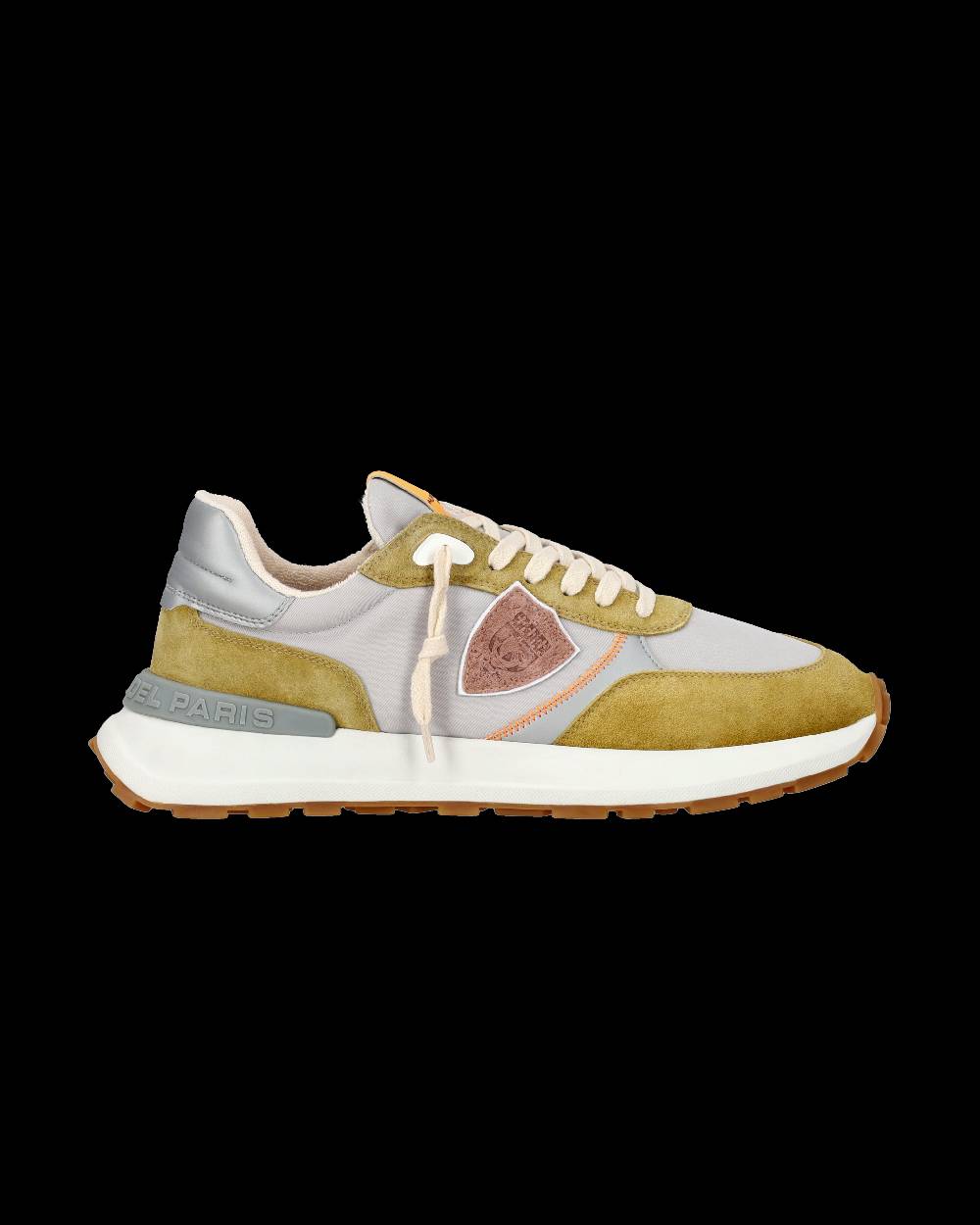 Philippe Model Sneaker sportive Antibes da uomo in nylon e pelle - Senape e grigio Grandi sconti