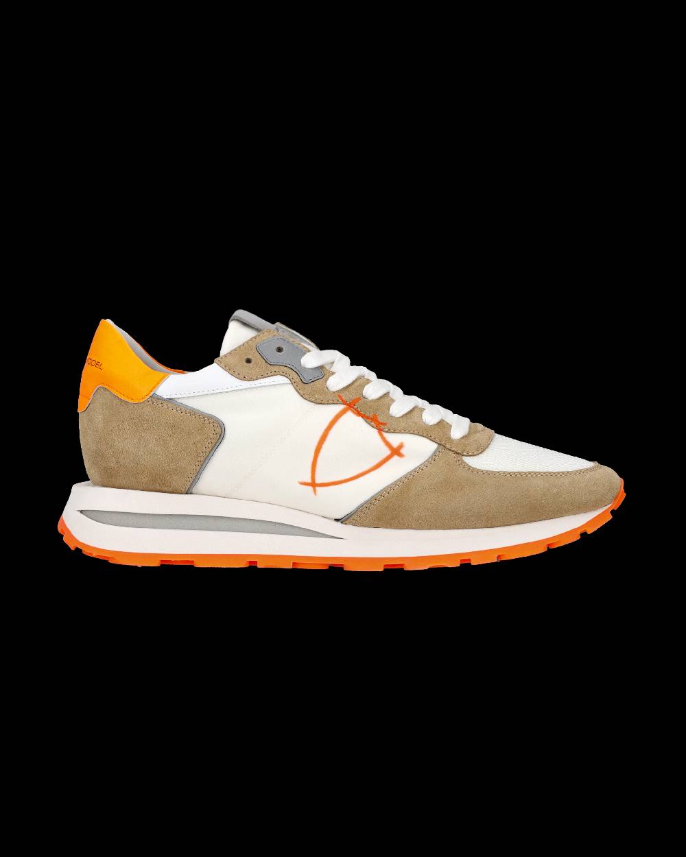 Philippe Model Sneaker basse Tropez Haute uomo - bianco e arancio Offerte stagionali