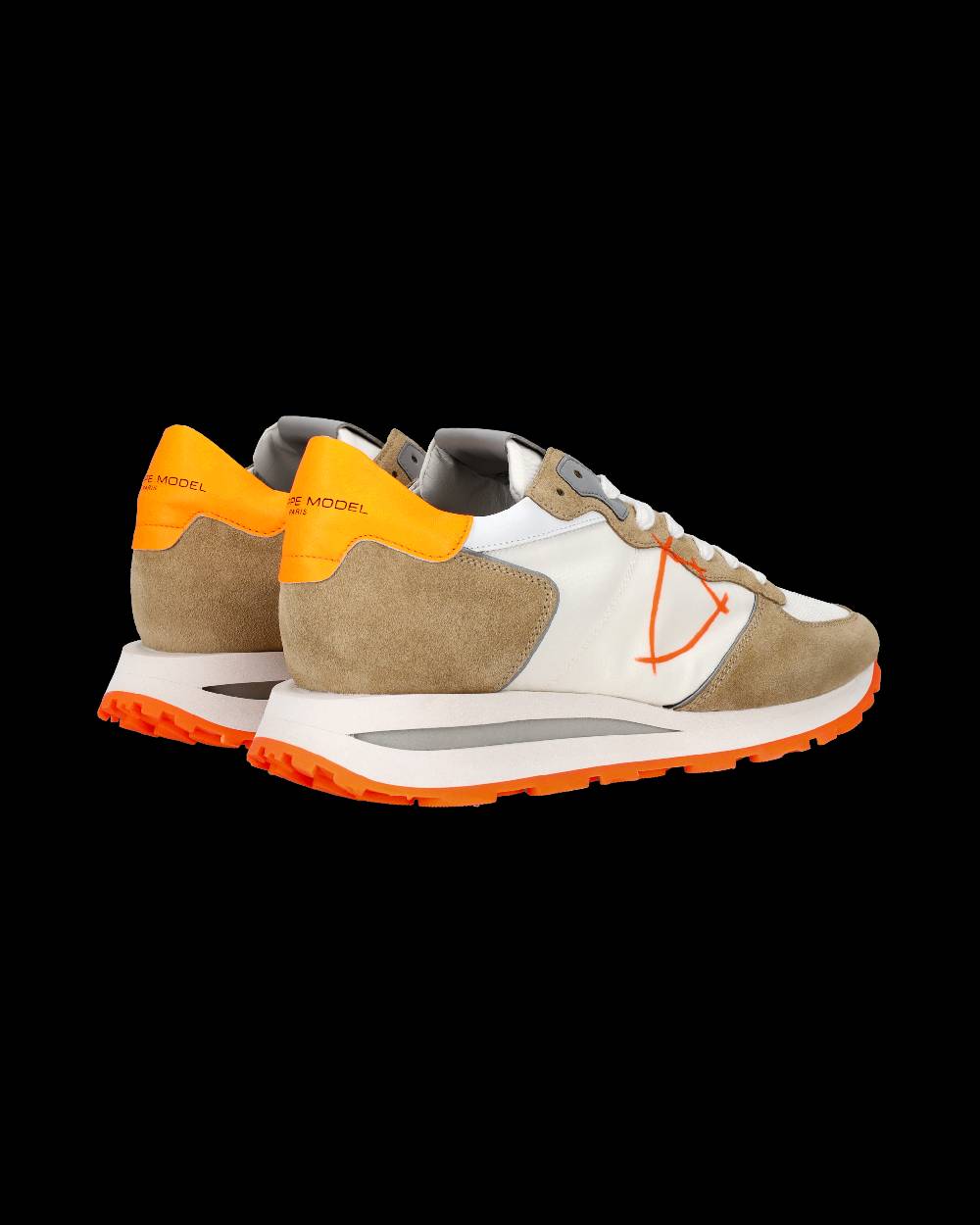 Philippe Model Sneaker basse Tropez Haute uomo - bianco e arancio Offerte stagionali