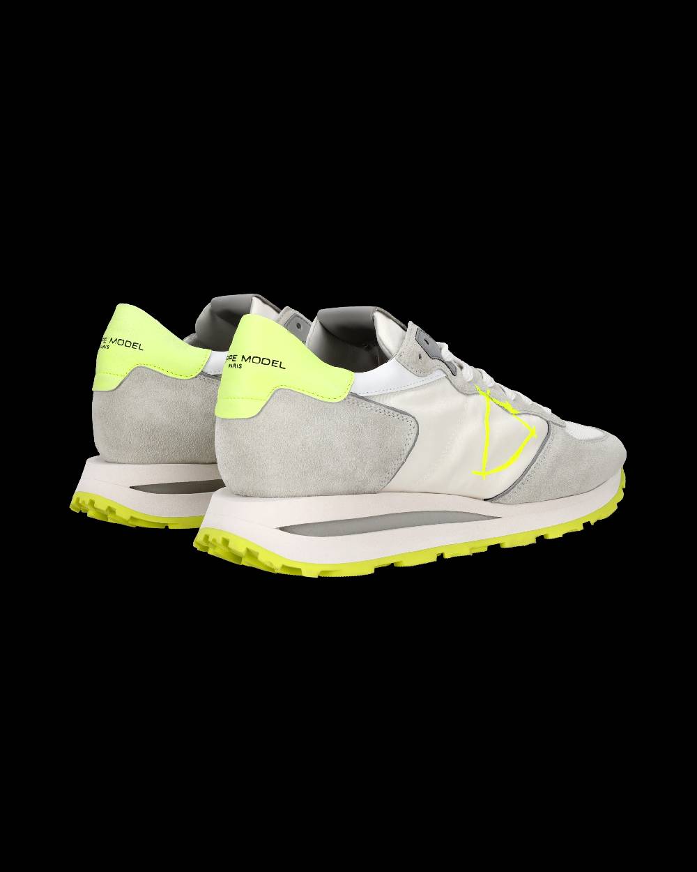 Philippe Model Sneaker basse Tropez Haute uomo - bianco e giallo Liquidazione