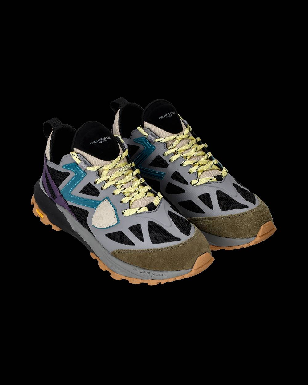 Philippe Model Sneaker basse Rocx uomo - grigio e petrolio ACQUISTA ORA