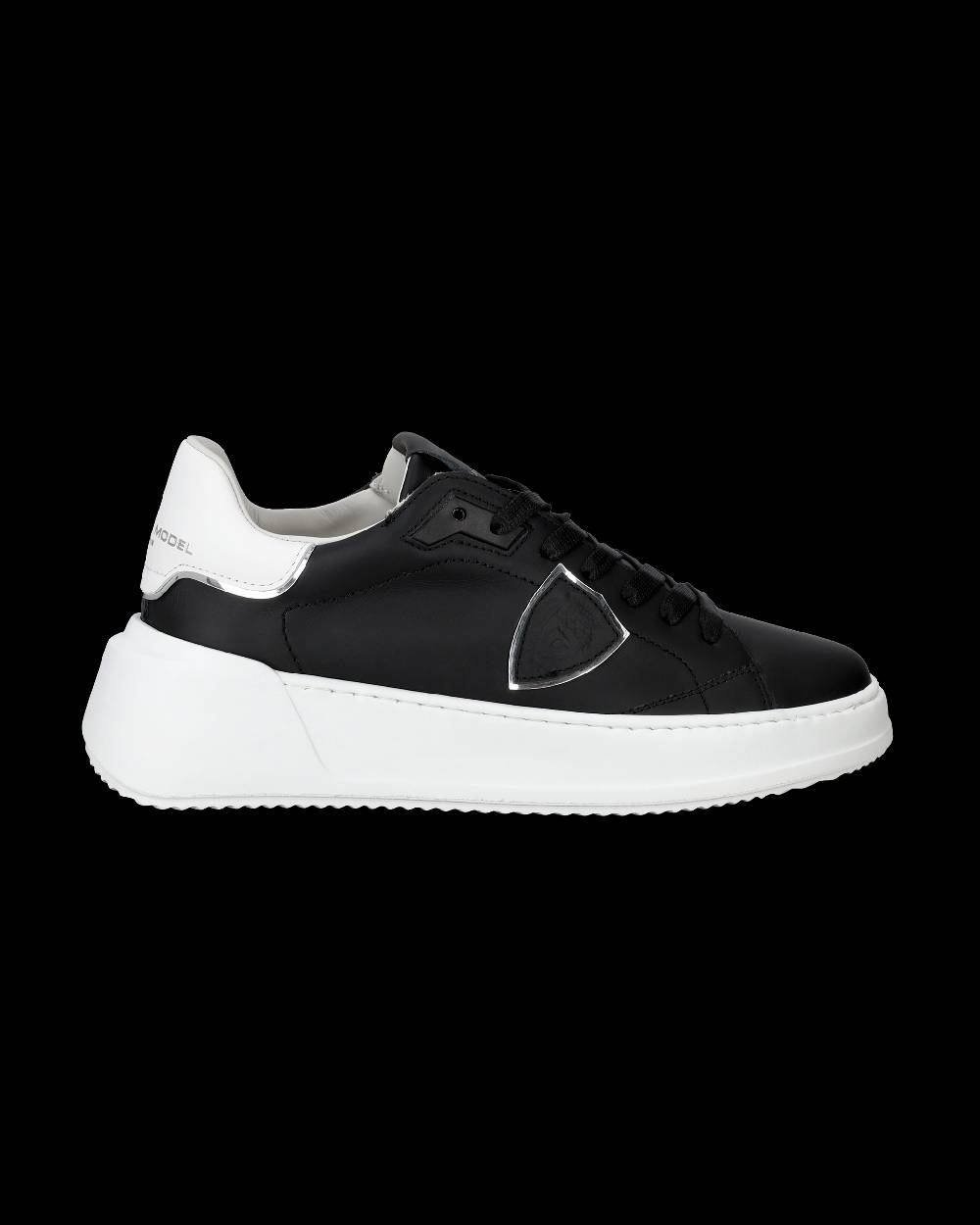 Philippe Model Sneaker basse Tres Temple donna - nero e bianco In vendita