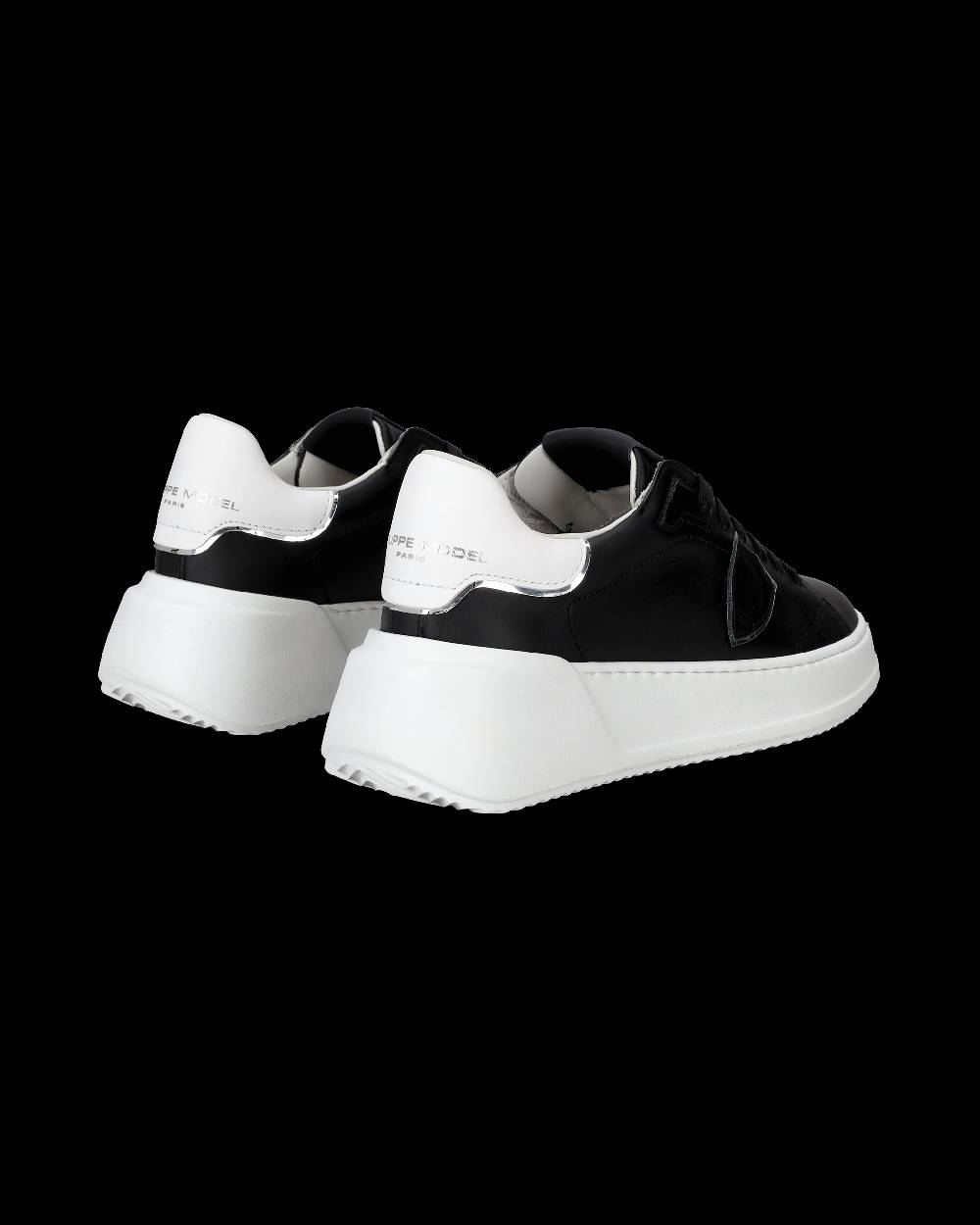 Philippe Model Sneaker basse Tres Temple donna - nero e bianco In vendita