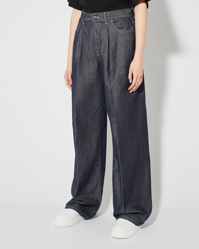 Philippe Model Jeans Charlotte da Donna Blu in Denim Vendita