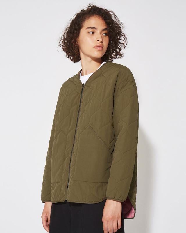 Philippe Model Piumino Grace da Donna Verde militare in Tessuto Tecnico Fino Al -60%