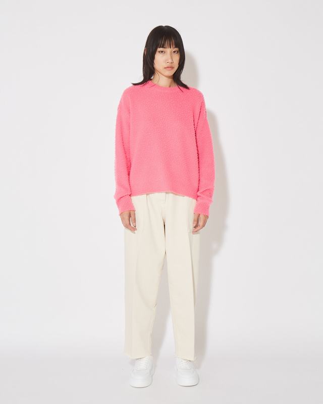 Philippe Model Felpa Renee da Donna Rosa in Lana Sottocosto