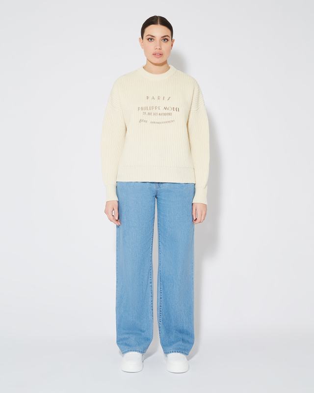 Philippe Model Felpa Rosanne da Donna Blu Chiara in Jersey Sconto