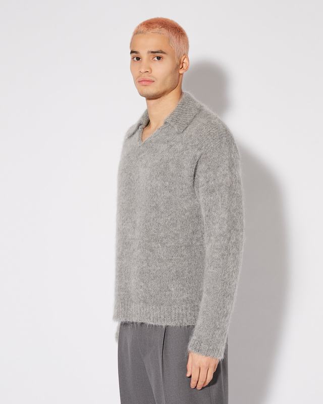Philippe Model Maglione Polo Roger da Uomo Grigio chiaro in Lana Mohair I Più Venduti