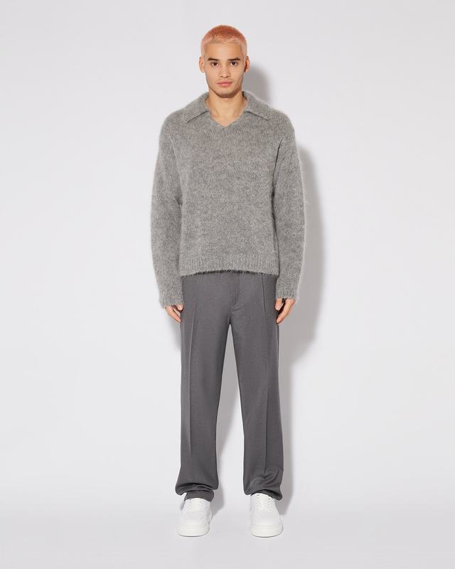 Philippe Model Maglione Polo Roger da Uomo Grigio chiaro in Lana Mohair I Più Venduti