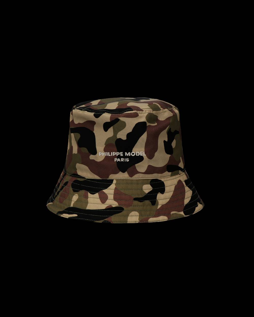 Philippe Model Cappello da Uomo Camouflage verde in Tessuto Tecnico Vendite Flash
