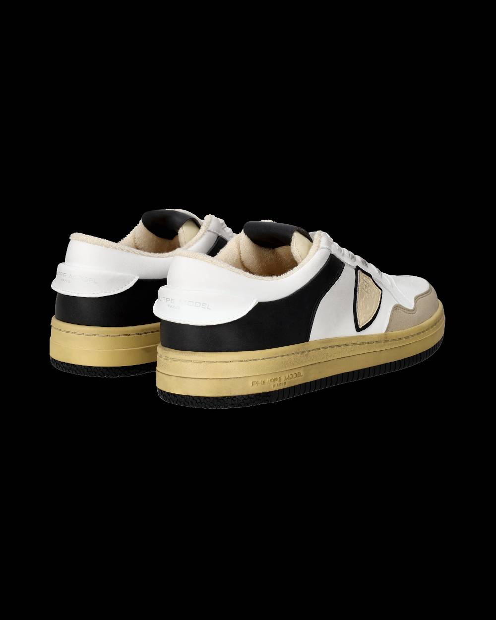 Philippe Model Sneakers Lyon da Uomo Bianche e Nere in Pelle Riciclata Prezzo di fabbrica