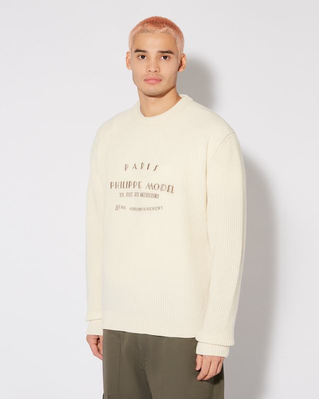 Philippe Model Felpa Rafael da Uomo Bianca in Jersey Shopping online