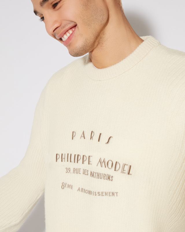 Philippe Model Felpa Rafael da Uomo Bianca in Jersey Shopping online