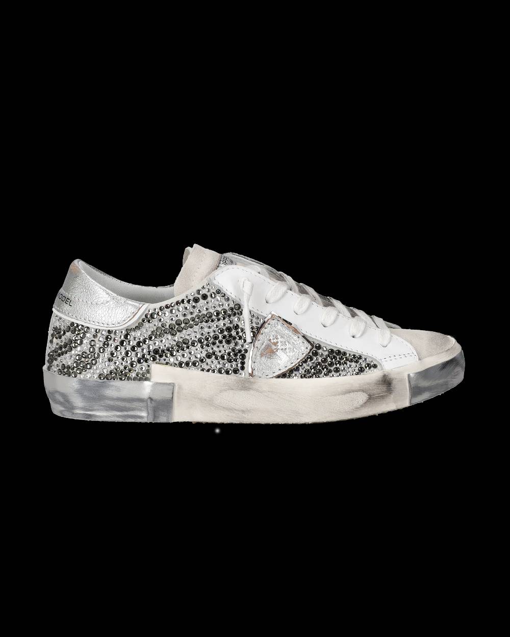 Philippe Model Sneaker bassa PRSX donna - cristalli argento Smaltimento dello stoccaggio