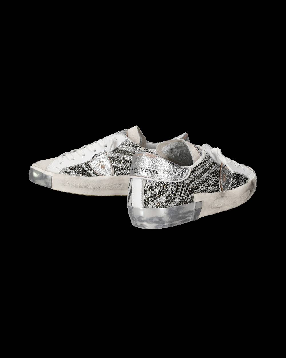 Philippe Model Sneaker bassa PRSX donna - cristalli argento Smaltimento dello stoccaggio