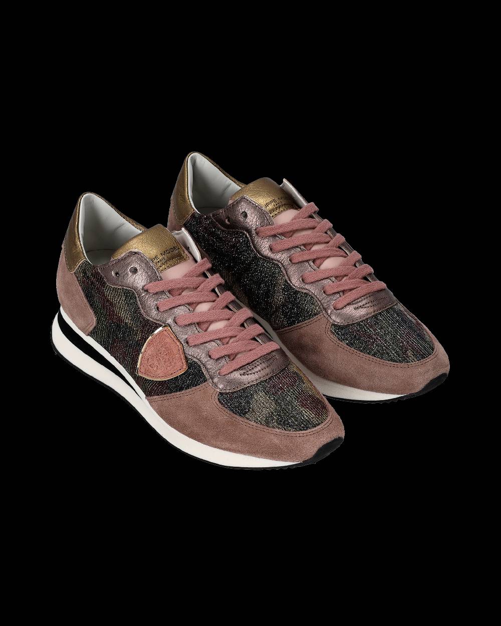Philippe Model Sneaker basse Tropez donna - camouflage, rosa e bronzo Online Outlet
